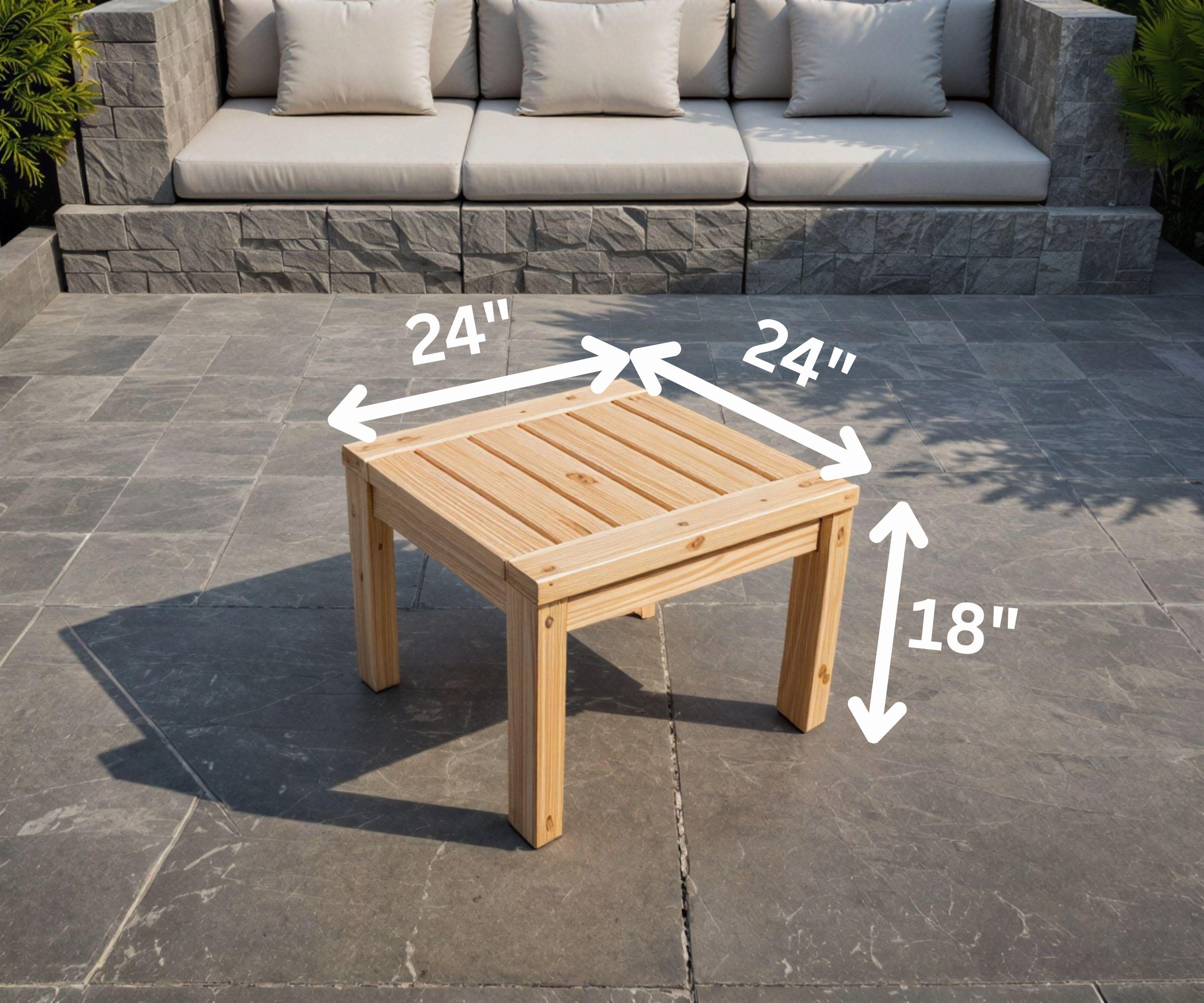 DIY Outdoor Side Table Plans | Beginner Woodworking Project (PDF ...