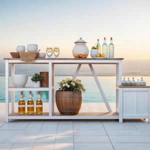 DIY Outdoor Bar Plan: BBQ Prep Station, Patio Furniture (PDF Download)