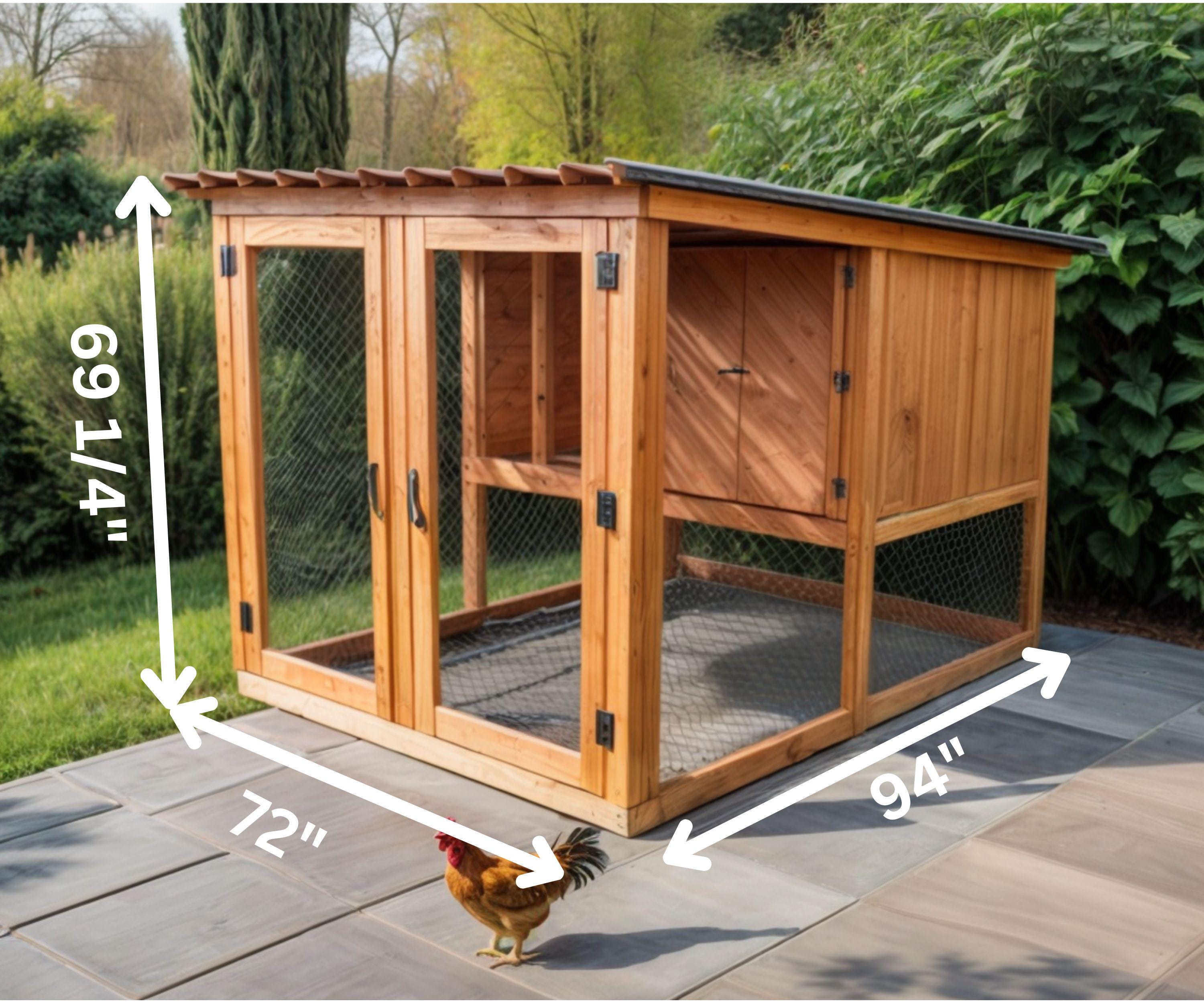 鶏小屋の設計図：手順を追った説明書、木工設計図（PDFダウンロード