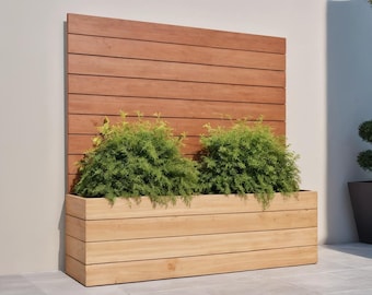 DIY Privacy Planter Box with Trellis Plans (PDF) | Outdoor Garden Screen