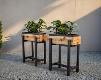 Cedar Raised Planter Box Plans | DIY Modern Garden Bed (PDF Download)