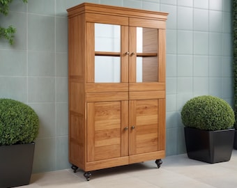 DIY Glass Panel Cabinet Plan: Multifunctional Storage (PDF)