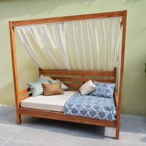 DIY Canopy Daybed Plan: Modern Outdoor Sofa Bed (PDF Download)