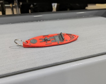 Llavero de kayak de pesca personalizado: color y texto personalizados