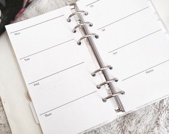 Digital Download - Minimal Undated Weekly Personal Size Planner Printable