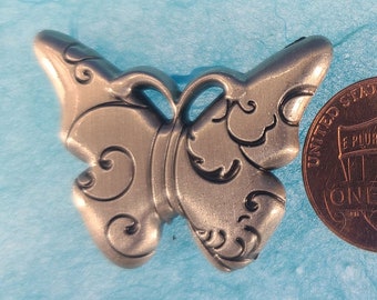 Pewter Butterfly Pocket Buddy Amulet Magical Fire