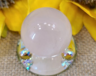 Rose Quartz Sphere Magical Fire