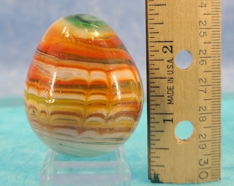 Hand Cast Layered Glass Egg - H Originally 7.00 Magical Fire