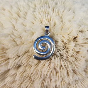 Sterling Spiral of Life Pendant Magical Fire