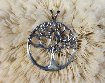 Sterling Tree of Life Pendant Magical Fire