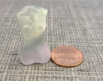 Fluorite Female Torso Meditation Stone Worry Stone Divine Feminine Magical Fire