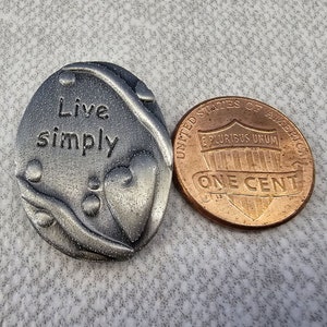 Live Simply Pewter Pocket Buddy Amulet Magical Fire