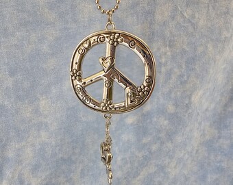 Peace Sign, Turtle, Sun, Dolphin, Starfish Ready to Paint Pewter Car Charm Magical Fire