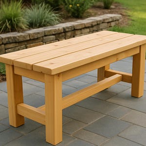 2x4 Wooden Bench Build Plan: DIY Outdoor Bench, Patio Furniture (PDF Download