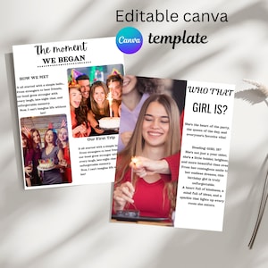 Birthday Magazine Template | Customizable Magazine for Bestfriend | Personalize Bestie Magazine | Canva Birthday Template | Printable