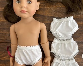 Una braguita de punto blanca para Gotz Little Kidz