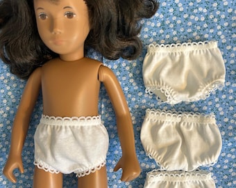 One White Knit Panty to fit Sasha Doll; Wider Elastic