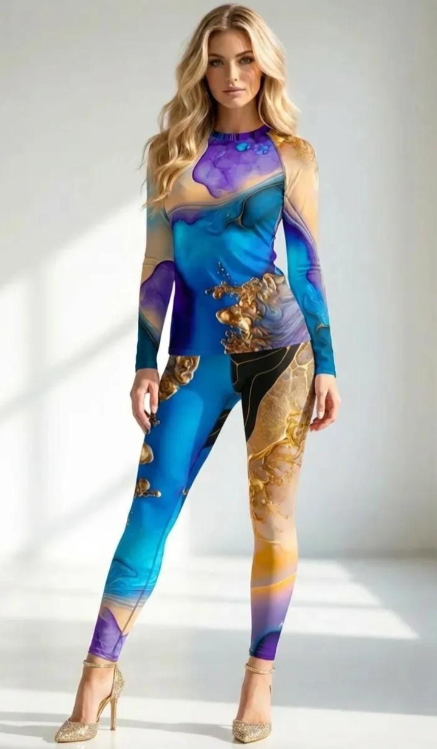 Midnight Gold High Rise Leggings