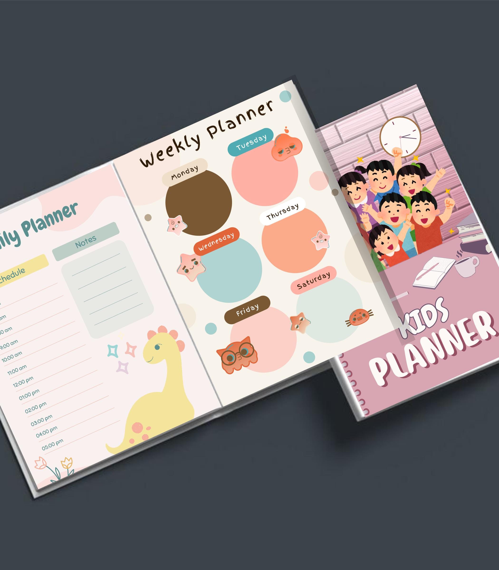 Editable Kids School Planner 2024-2025,adhd Study Planner for Kids ...