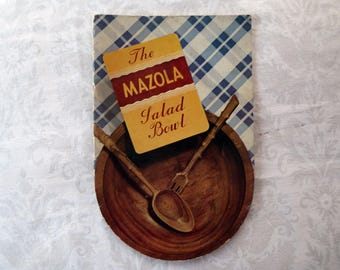 1939 The Mazola Salad Bowl, Vintage Cookbook Booklet
