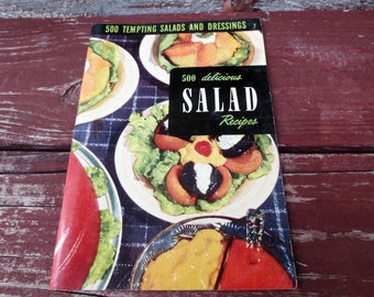 1950 Salad Recipes, Vintage Cookbook Booklet, Culinary Arts Institute, 7