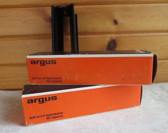 2 Argus 60 Capacity Vintage Slide Changer Magazines