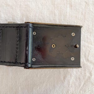 Vintage Versace Belt, Black Leather, Medusa, Bolts, GIANNI VERSACE 34/85 bild 10