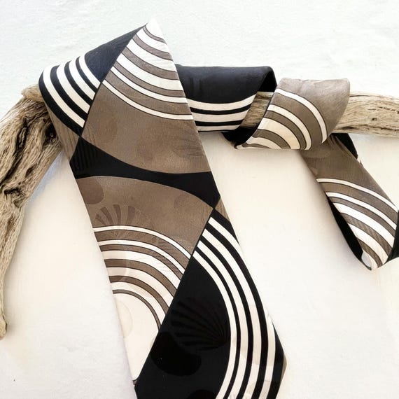 Albert Nipon Vintage Graphic Memphis Silk Tie, Bo… - image 2