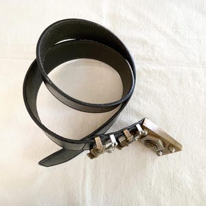 Vintage Versace Belt, Black Leather, Medusa, Bolts, GIANNI VERSACE 34/85 bild 6