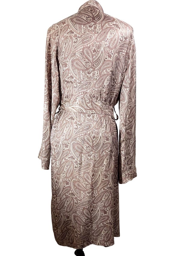 Vintage 40s/50s Mens Robe/Smoking Jacket/ Taupe P… - image 8