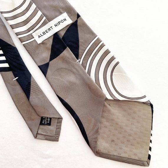 Albert Nipon Vintage Graphic Memphis Silk Tie, Bo… - image 5