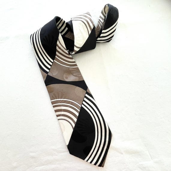 Albert Nipon Vintage Graphic Memphis Silk Tie, Bo… - image 3