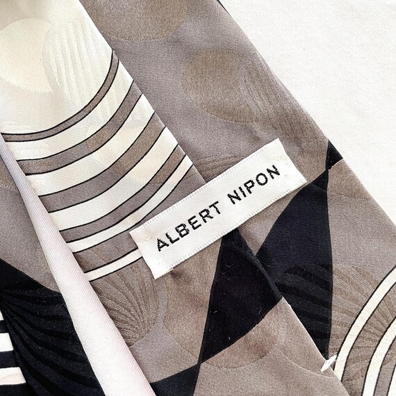 Albert Nipon Vintage Graphic Memphis Silk Tie, Bo… - image 4