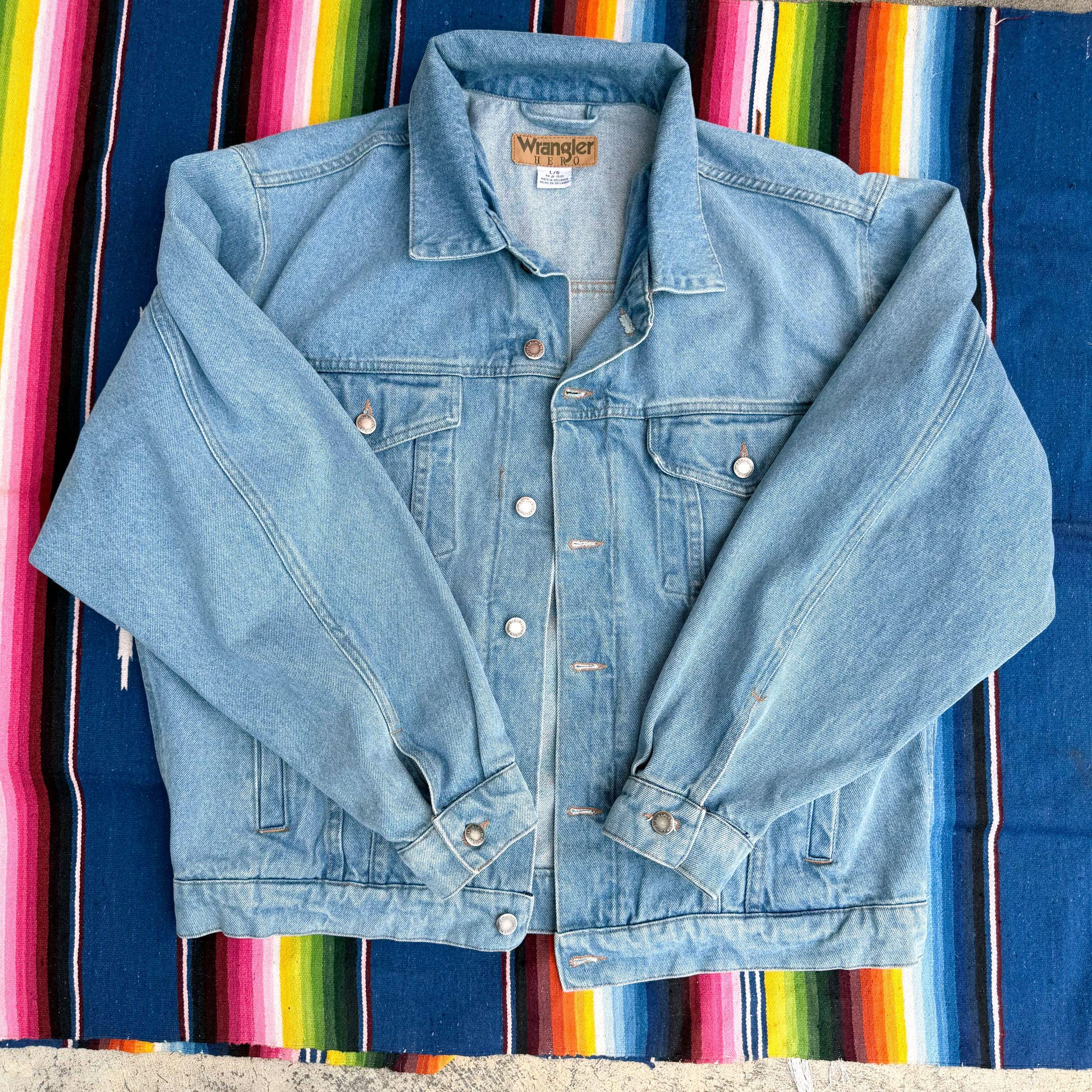 ジャケット・アウター 90s wrangler yarn dyed trucker Jacket Wrangler Trucker Jacket - Etsy