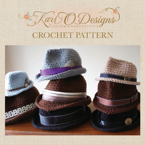 PDF Crochet Pattern Classic Fedora - Etsy