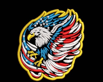Eagle Embroidery Designs: Patriotic Bird Machine Embroidery Files (Instant Download)