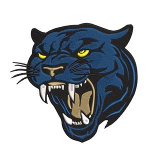 Panther Face Embroidery Design – Digital Download | Fierce Black Panther Machine Embroidery File | Jungle Animal Head Embroidery