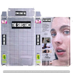 The Substance 2024 Benutzerdefinierte druckbare VHS-Cover/Hülle PNG Download