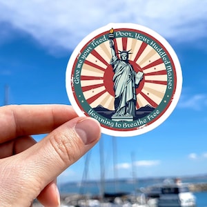 Anti-Trump Sticker, Social Justice Stickers, Pro Immigration Activists Resist Waterproof Vinyl Stickers Die-cut Laptop Gifts