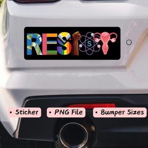 車のバンパーステッカー、禁止された本に抵抗 BLM 生殖 LGBT の権利 社会正義 気候変動 科学 リベラル フェミニスト 活動家