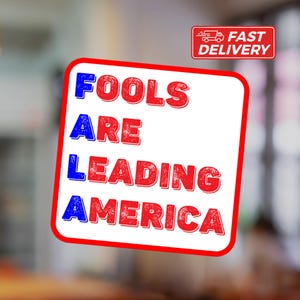 crétins gouvernent l&#39;Amérique | Sticker politique anti-MAGA | Décalcomanie en vinyle imperméable