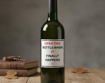 Anti Trump Wine Label, Funny Democrat Gift, Political Sticker