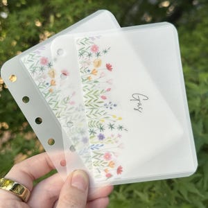 A7 Personalisierte Frühling Floral Laminierte Umschläge, Benutzerdefinierte Matte Pergament Bargeld Umschlag System, Cash-Füllung, Budget, Spar-Challenge
