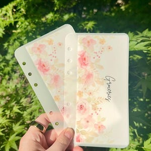 A6 personalisierte laminierte Umschläge mit rosa Rosen, benutzerdefiniertes mattes Pergament-Bargeld-Umschlagsystem, Bargeldfüllung, Budget, Sparherausage