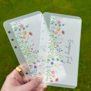 A6 Personalisierte Frühling Floral Laminierte Umschläge, benutzerdefinierte Matte Pergament Bargeld Umschlag System, Bargeld Füllung, Budget