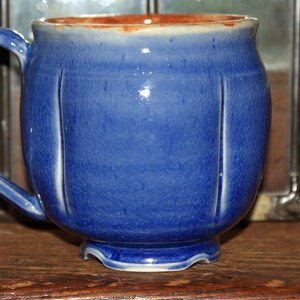 Ceramic Mug / Blue / Orange Brown image 1