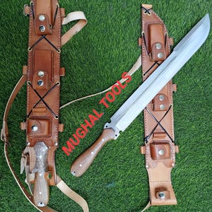 Hand Crafted Machete Knife, Short Sword Camping Machete Knife, Outdoor Machete Knife Ready To Use, Gift For Him, Men's Gift