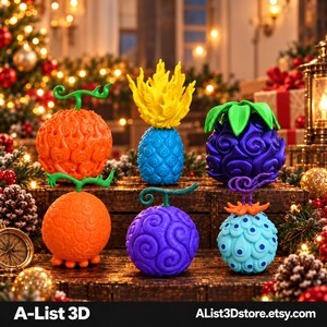 Build Your Own Devil Fruit Collection, 3D Printed Anime Figurines, 1 to 6 Fruits