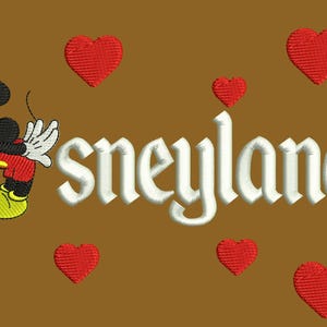 Disneyland Embroidery Design - Available in 3 Sizes – Digital Machine Embroidery File – Instant Download