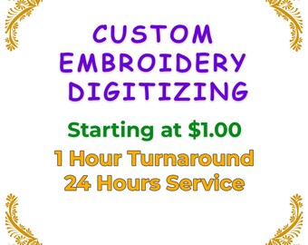 Custom Logo Embroidery Digitizing Service | PES DST EXP Files